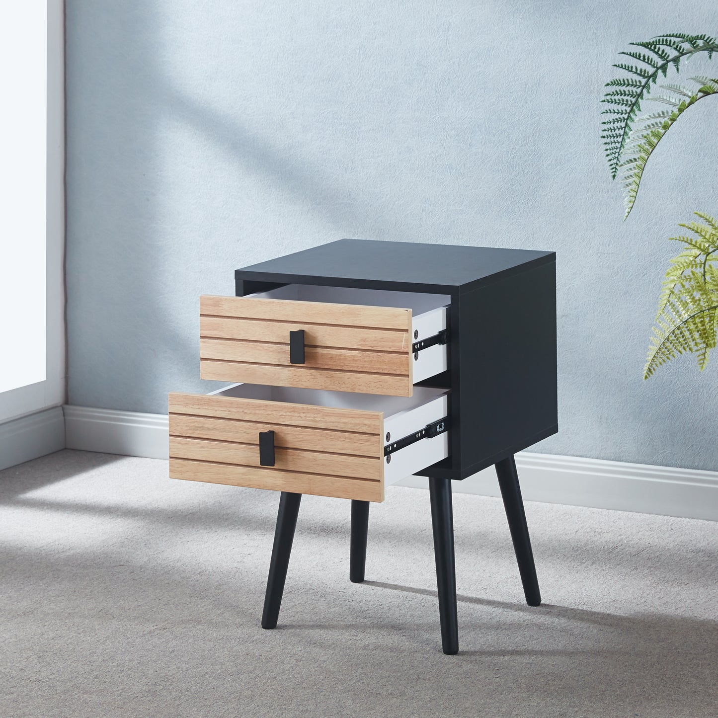 Velador Amber Black - Negro MDF