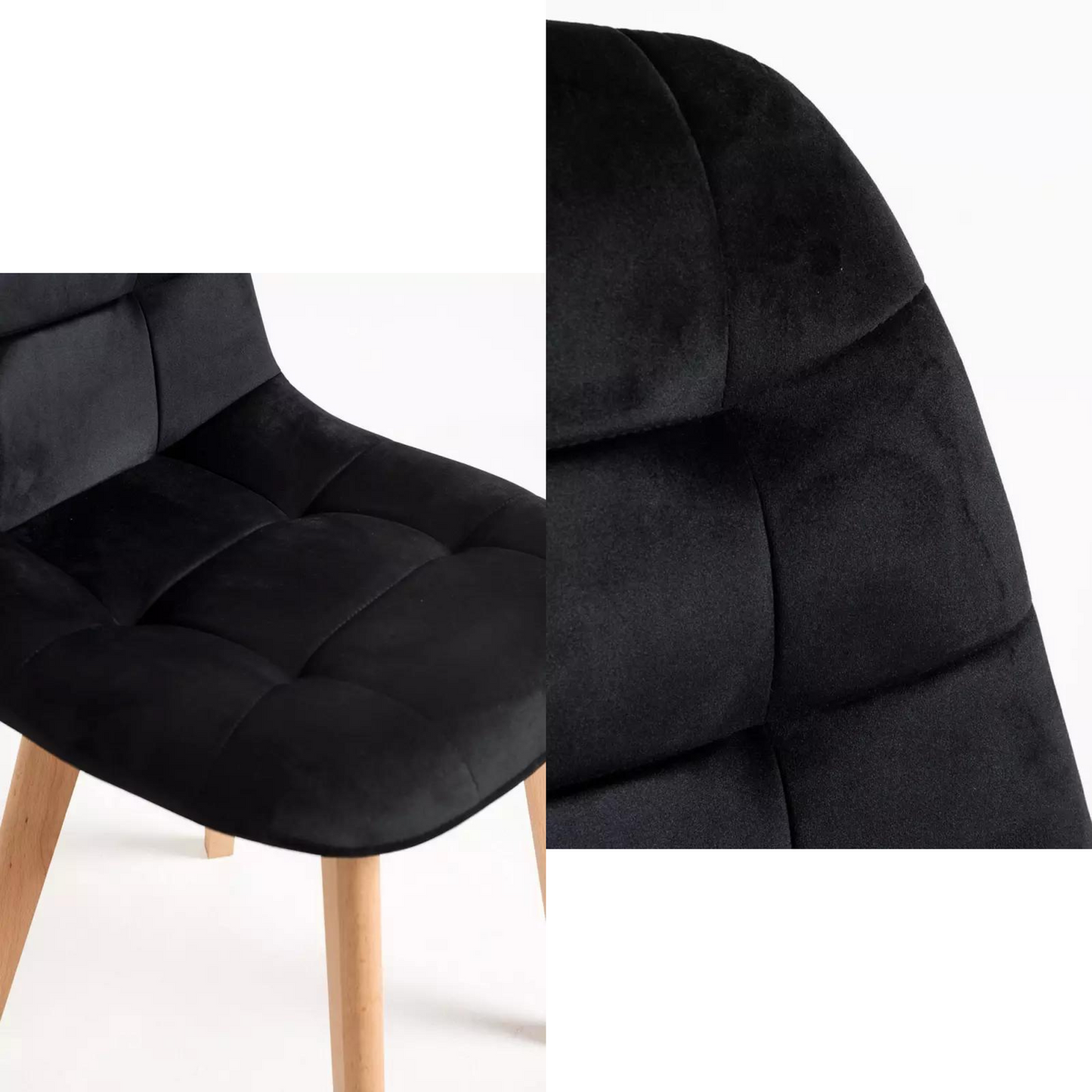 Silla Capitone Tulip - Terciopelo Madera