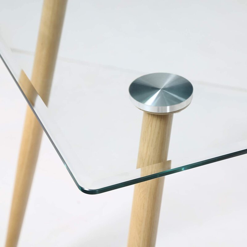 Mesa de Comedor Vidrio Scoop 120x80 - 4 Personas