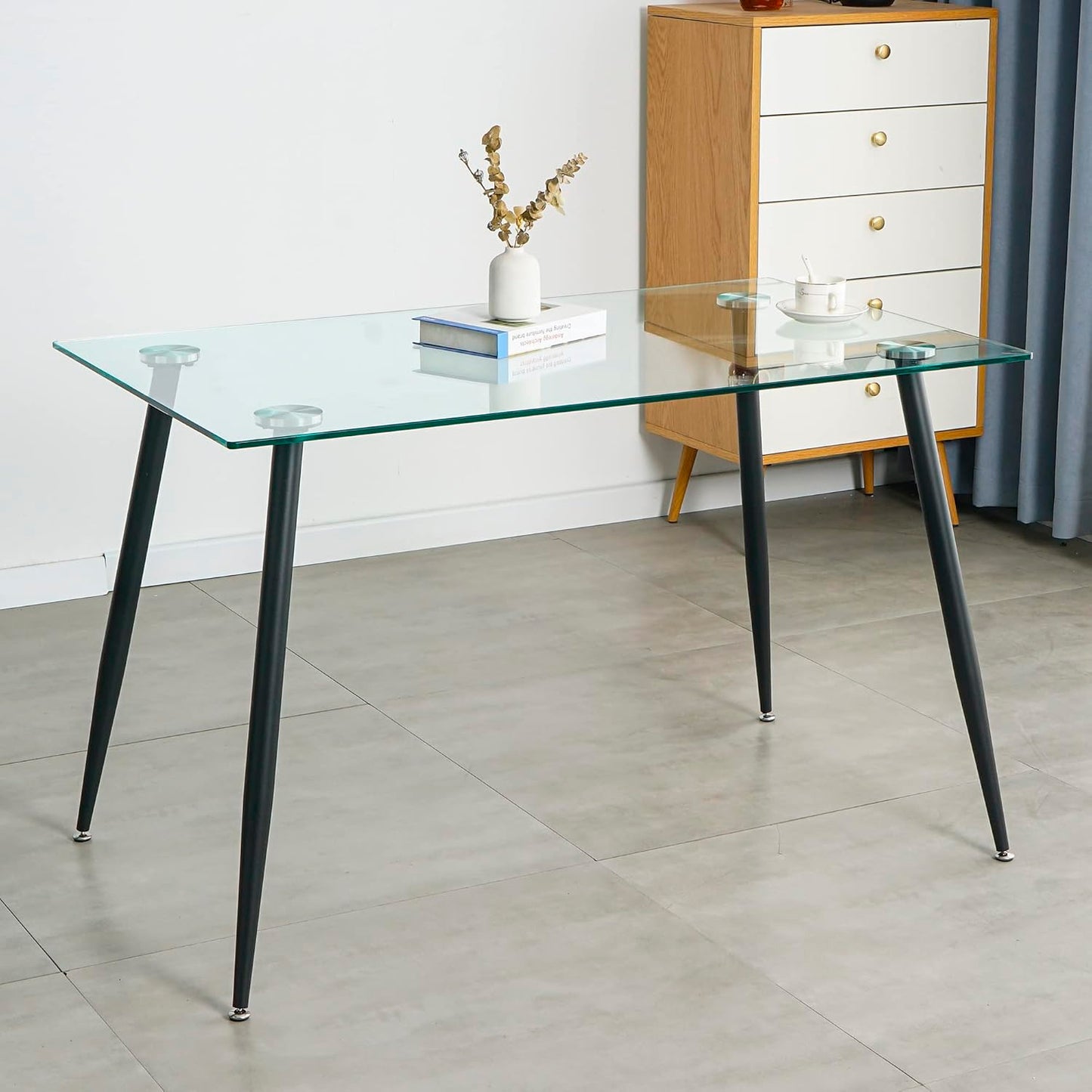 Mesa de Comedor Vidrio Rectangular Black 120x70