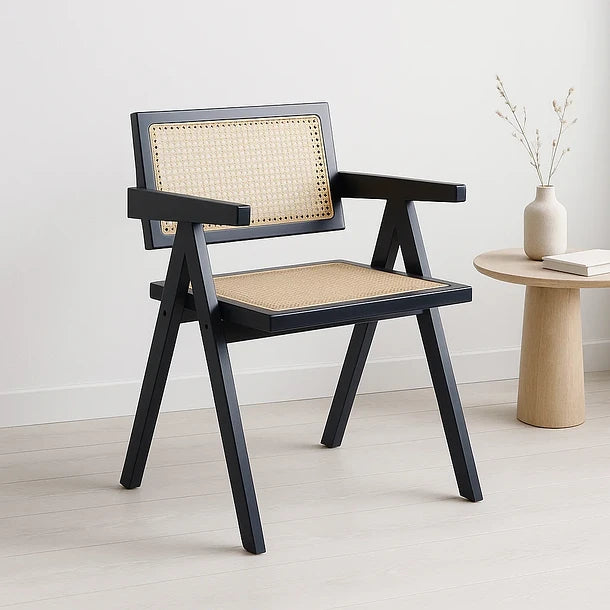 PREVENTA Silla Chandigarh Madera Negra - Rattan