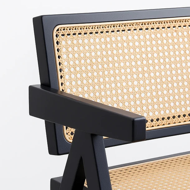 PREVENTA Silla Chandigarh Madera Negra - Rattan