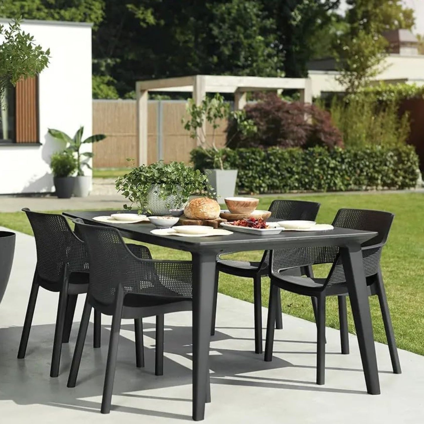 Pack 2 Sitiales Butaca Terraza Exterior Wide Air Negro