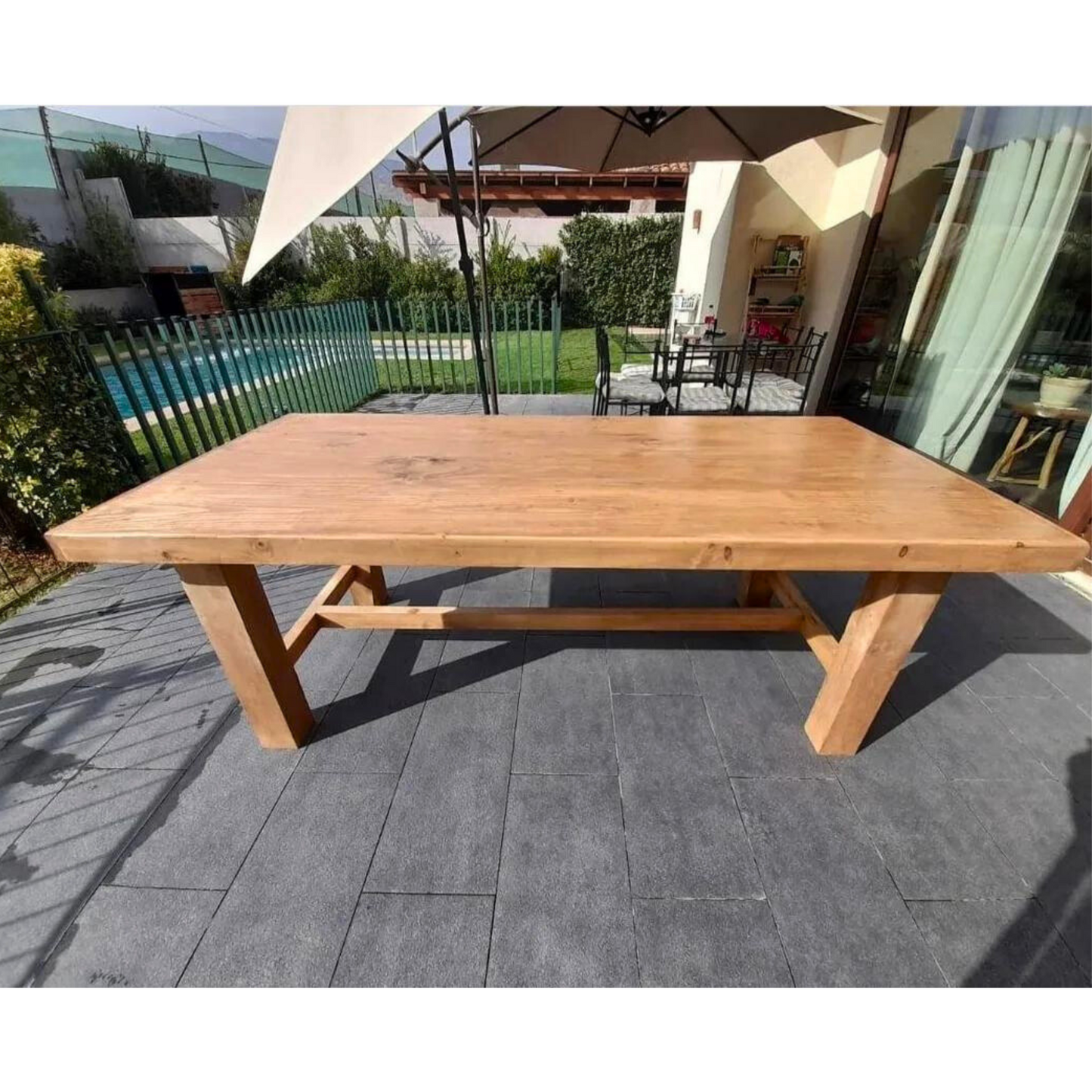 Mesa Rustic Campo Madera 240x95