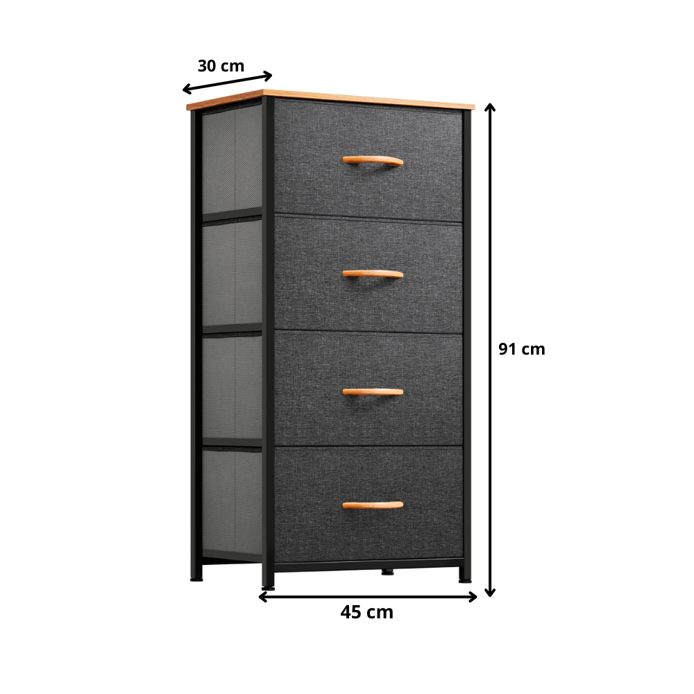 Cómoda Vertical Con 4 Cajones De Género Ultra Liviana