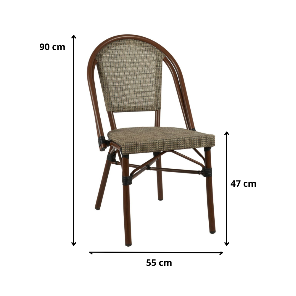 Pack 2 Sillas Bistro Parisina Cafeteria Para Exterior