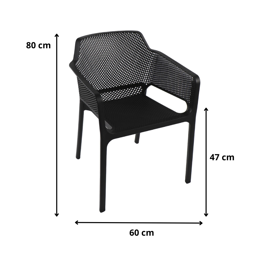 Pack 2 Sitiales Butaca Terraza Exterior Wide Air Negro