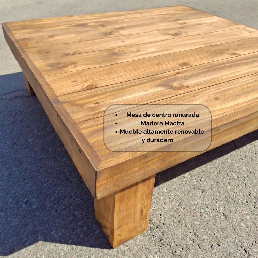 Juego de Terraza Madera Modular Verona - 4 Sillones + Mesa de Centro