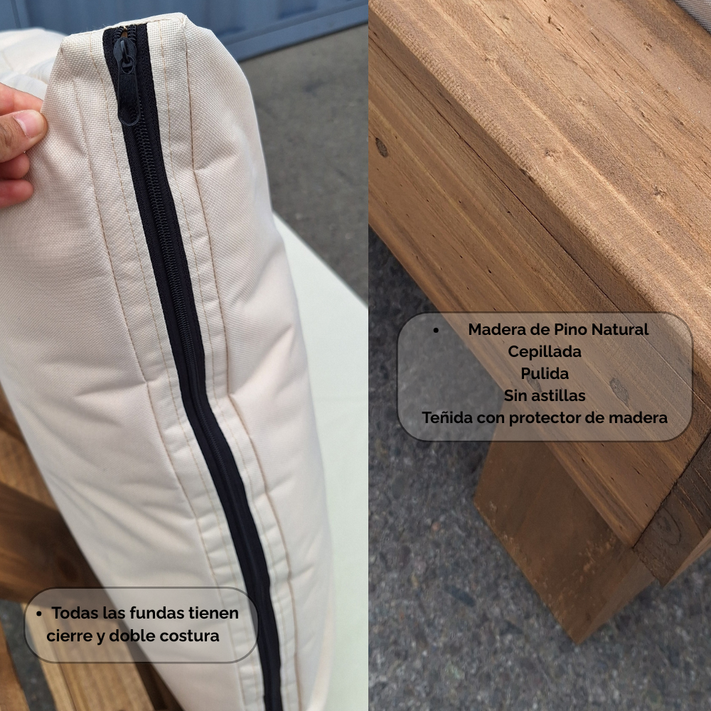 Sillón de Terraza Madera Rustic - Comfy