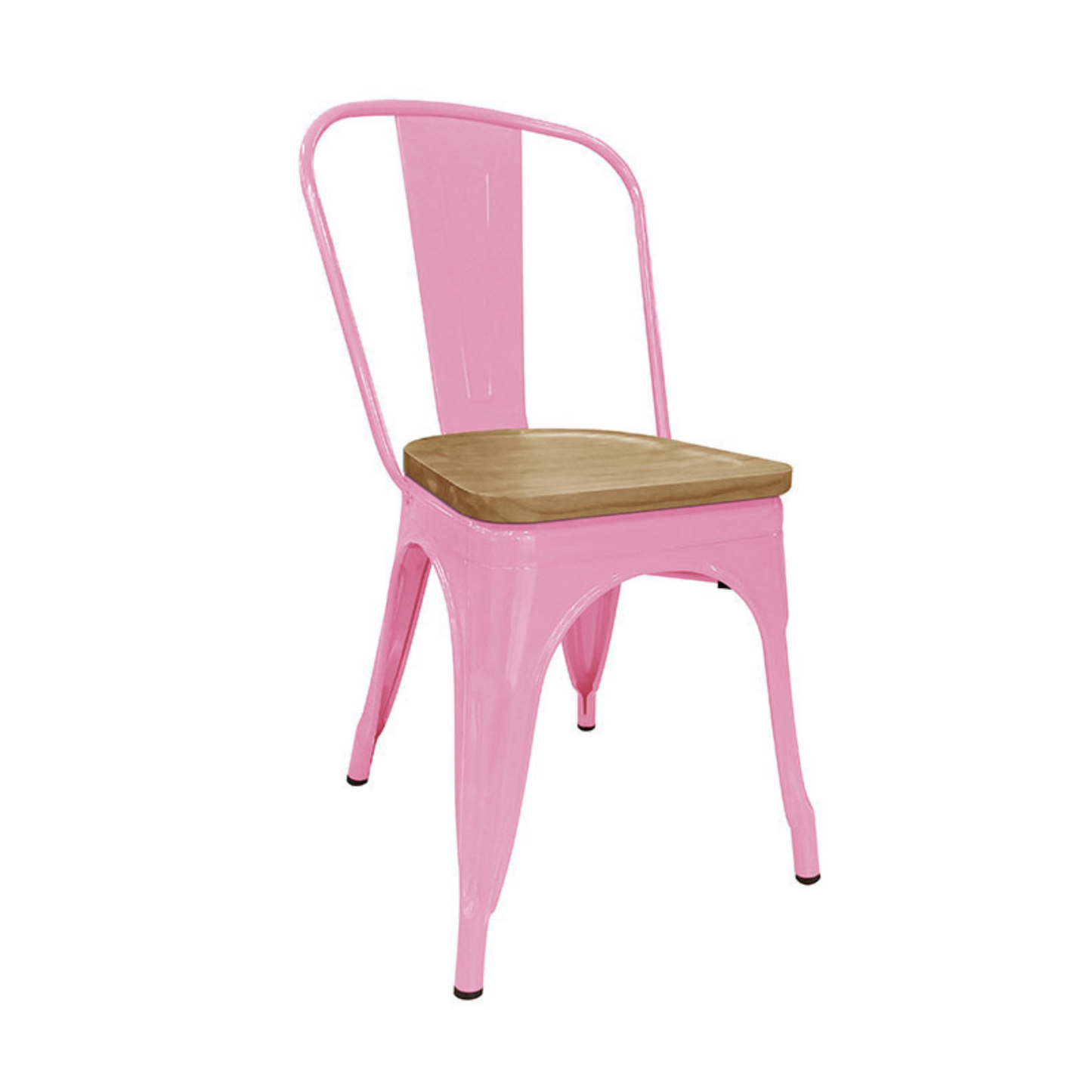 Silla Tolix Colores Acero - Asiento Madera