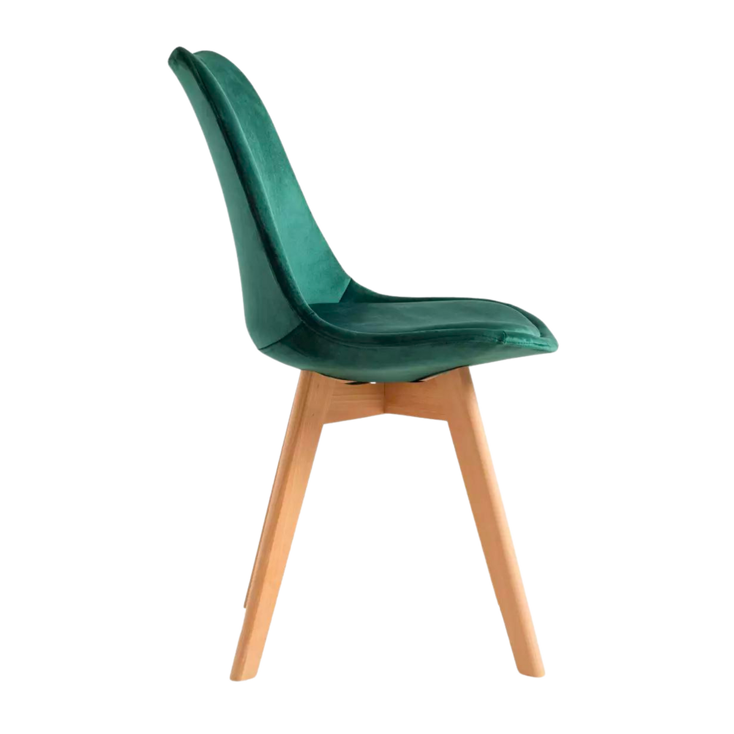 Silla Tulip Velvet - Terciopelo Madera