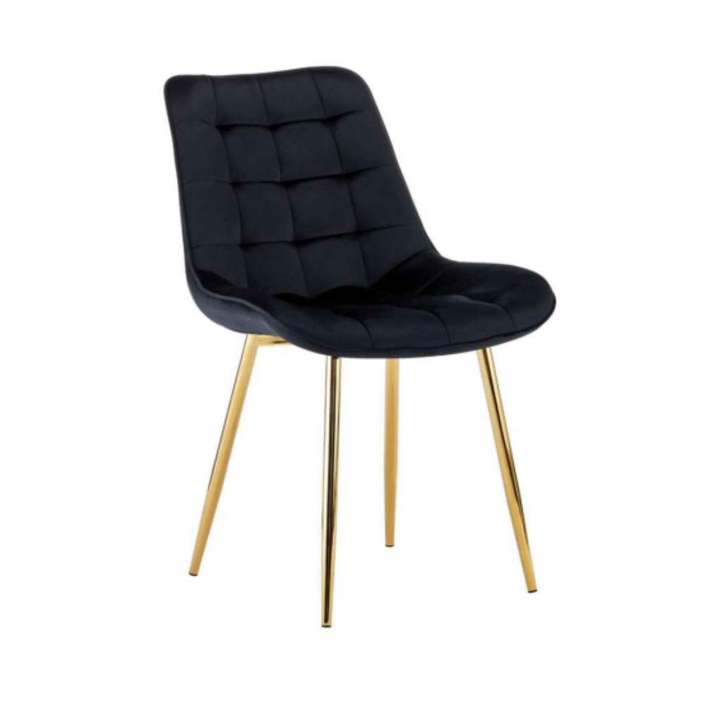 Silla Capitone Macron - Terciopelo Base Dorada