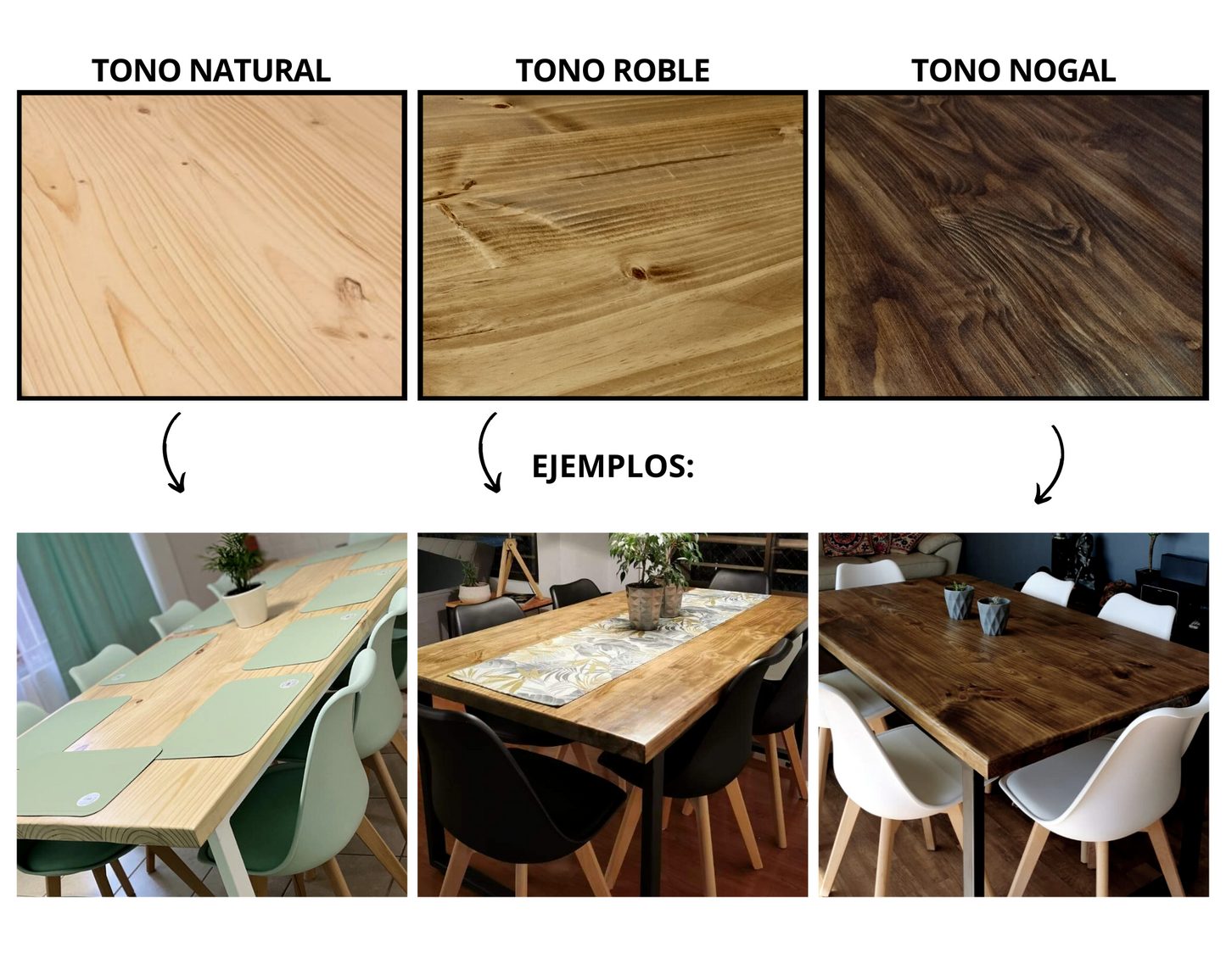 Mesa Rustic Campo Madera 240x95