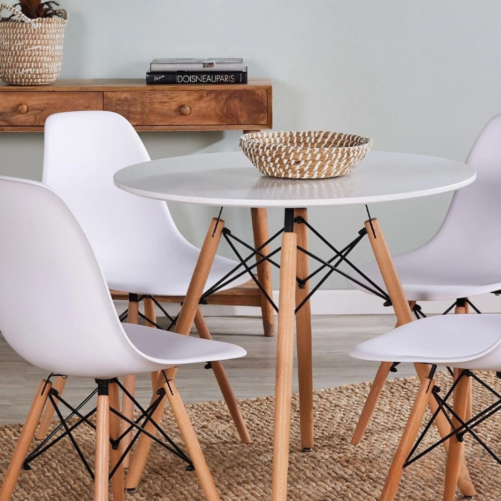 Mesa de Comedor Eames 80 Cm - Para 2 a 4 personas