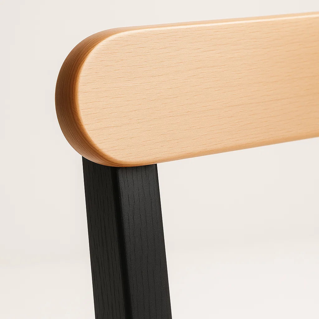 Silla Fresno Madera Natural - Base Negra
