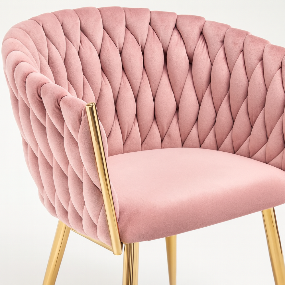 Sitial Poltrona Queen Velvet - Terciopelo Base Metal Dorada