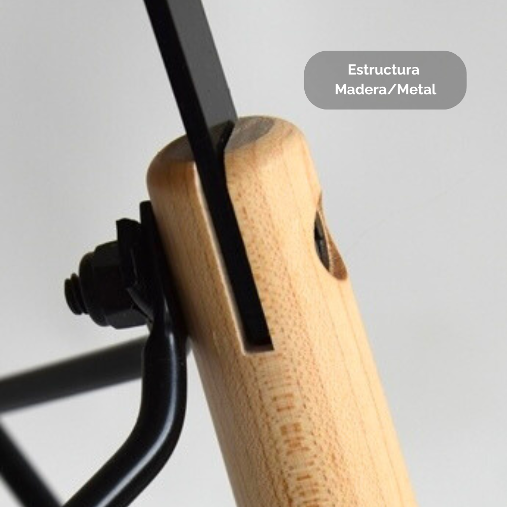 Pack 6 Sillas Eames Negra - Polipropileno Madera