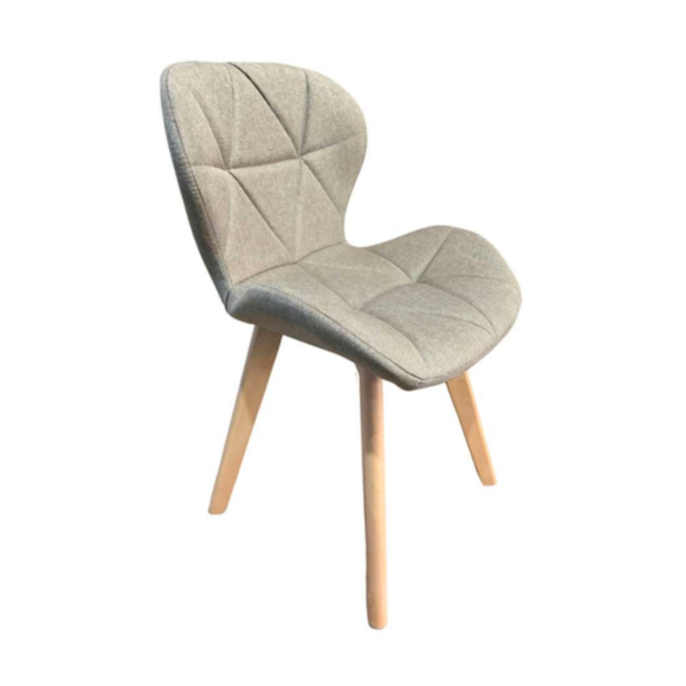 Silla Radar Mariposa Lino - Base Madera