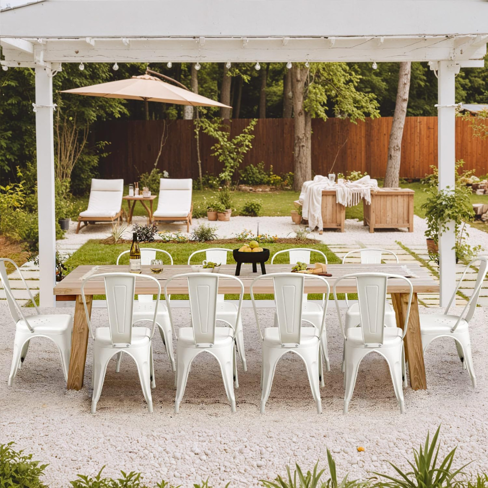 Silla Tolix Blanca - Acero Metálica