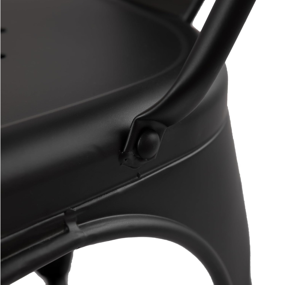 Silla Tolix Negro Mate - Acero Metálica