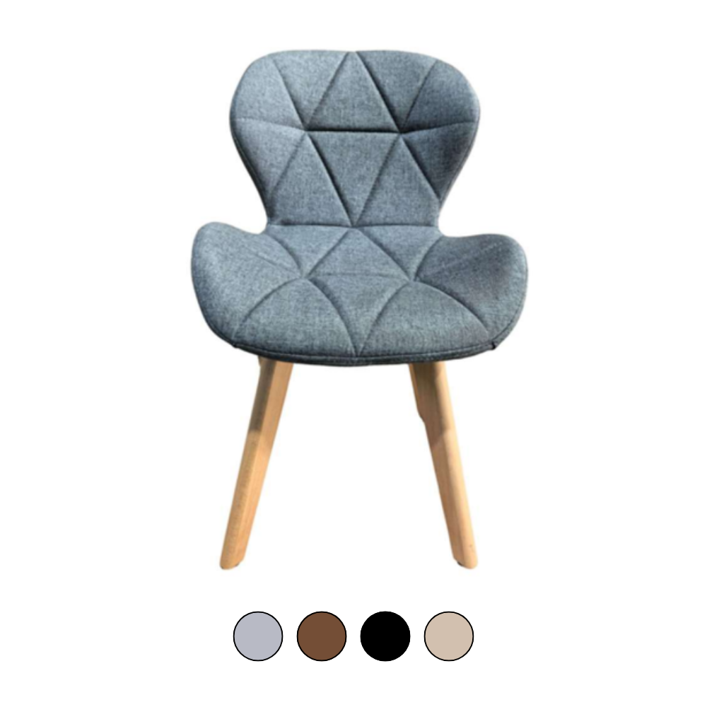 Comedor Mesa Vidrio Cross 140x90 + 4 Sillas Mariposa Lino