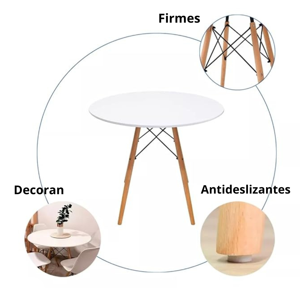 Mesa de Comedor Eames 100 Cm - Para 4 a 5 personas