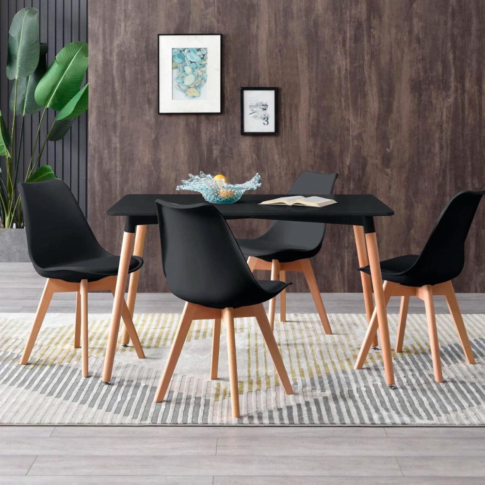 Mesa de Comedor Eames Rectangular 120x80 Cm - Para 4 a 6 personas