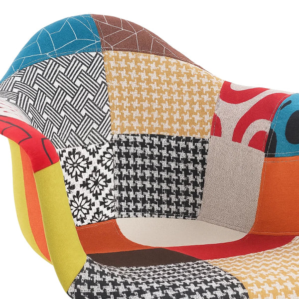 Pack 2 Sitial Butaca Patchwork Multicolor - Base Madera