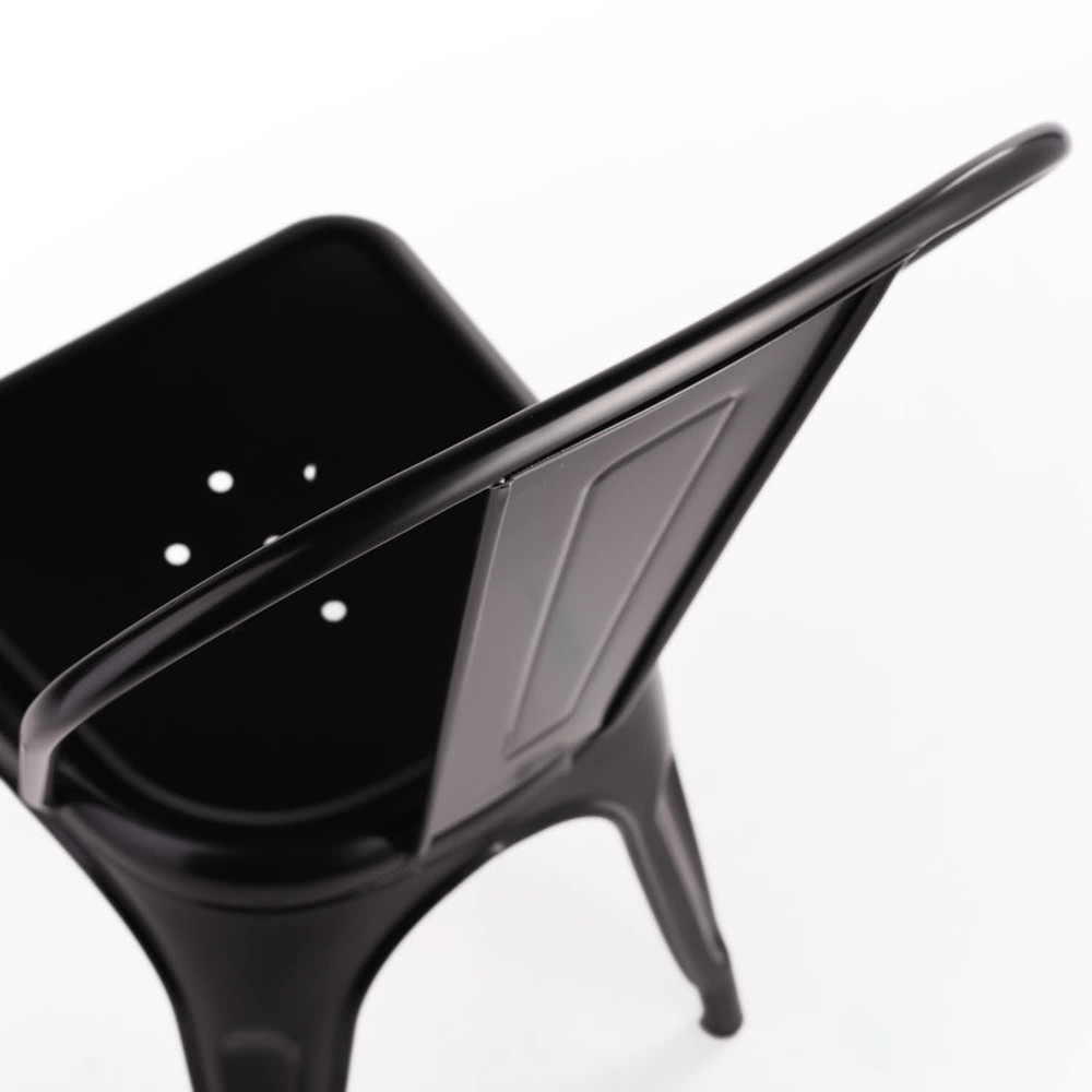 Silla Tolix Negro Mate - Acero Metálica