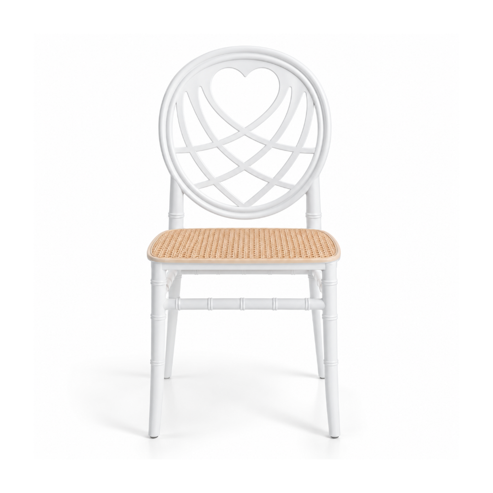 Silla Chiavari Corazon Blanca Polipropileno - Apilable