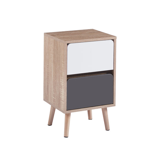 Velador Nordic - MDF Blanco Negro