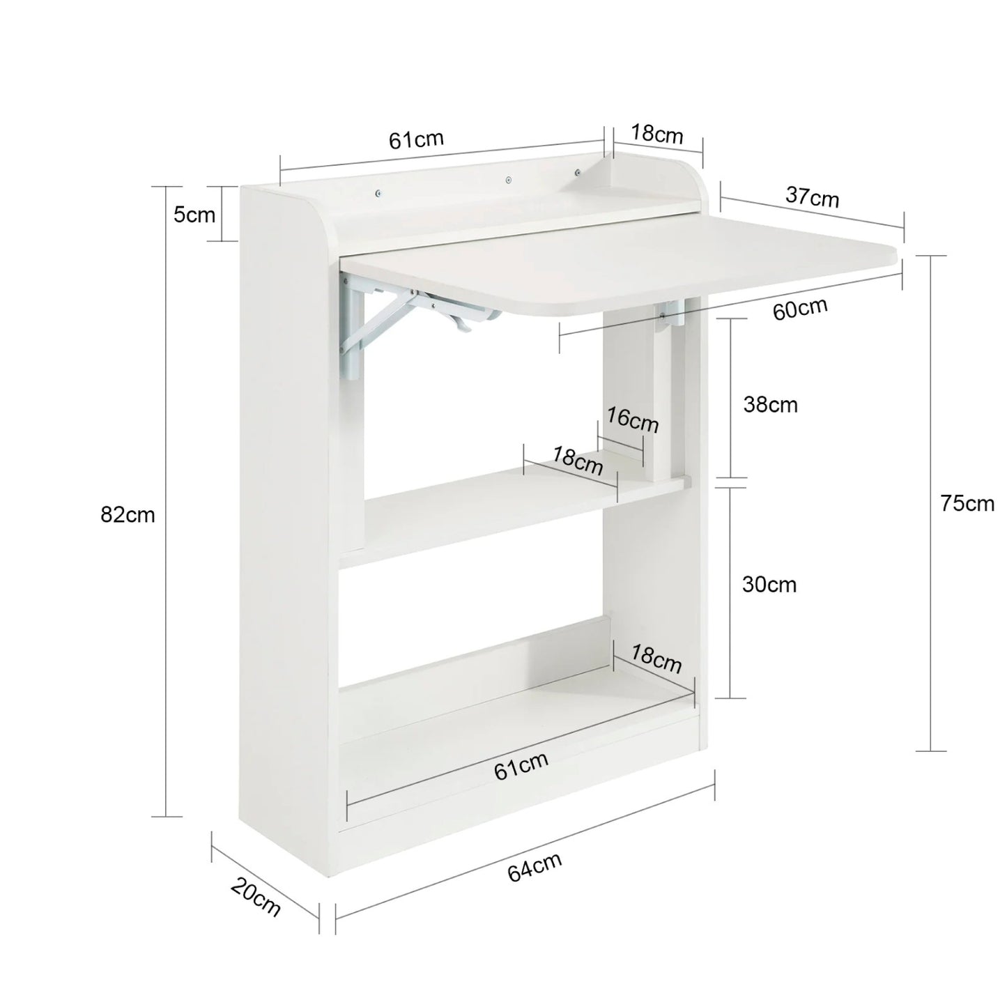 Escritorio Plegable Multifuncional con Repisas + Silla Tulip Oficina