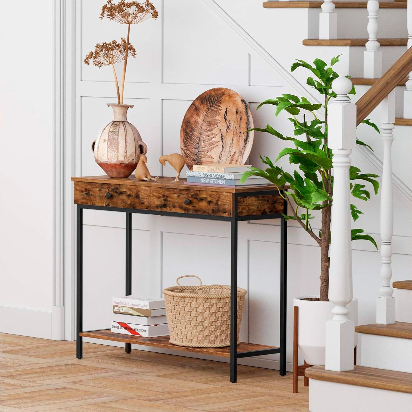 Arrimo Rustic Vintage - MDF Metal 2 Cajones