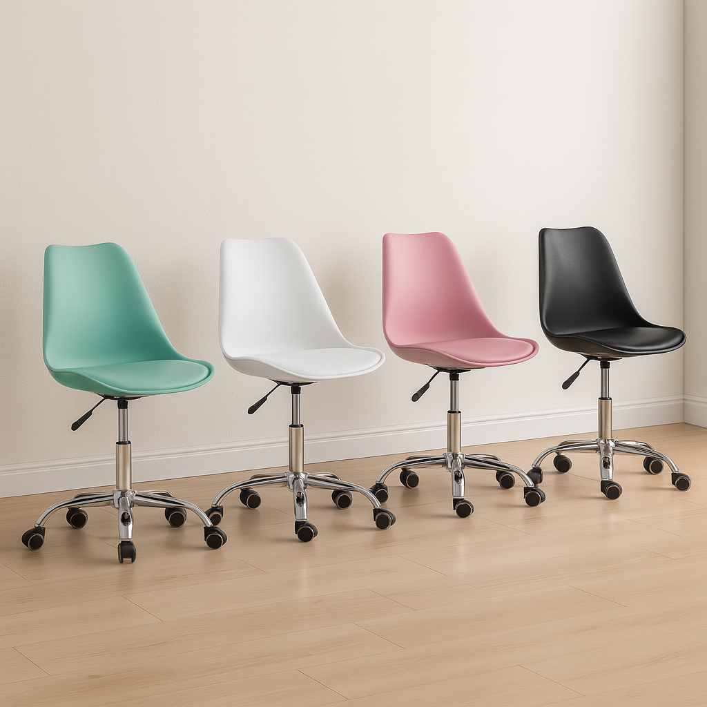 Escritorio Plegable Multifuncional con Repisas + Silla Tulip Oficina