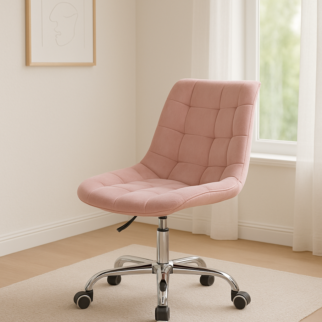 Escritorio Nordic Wood 160 Cm + Silla Capitone Velvet Oficina