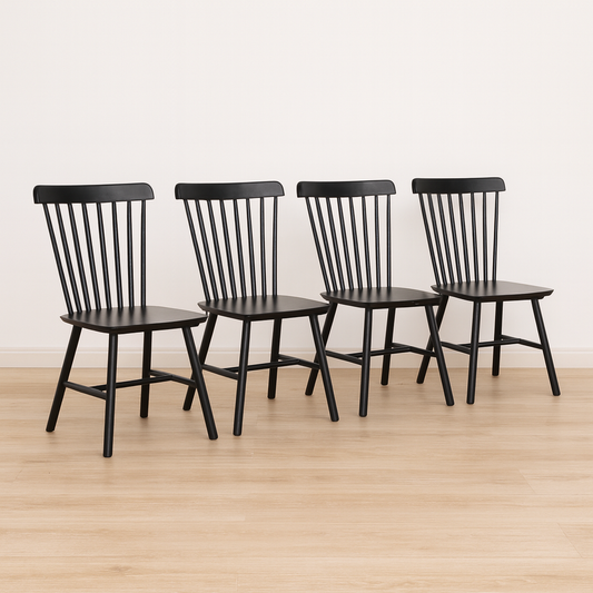 Pack 4 Sillas Windsor Wood - Madera Negra