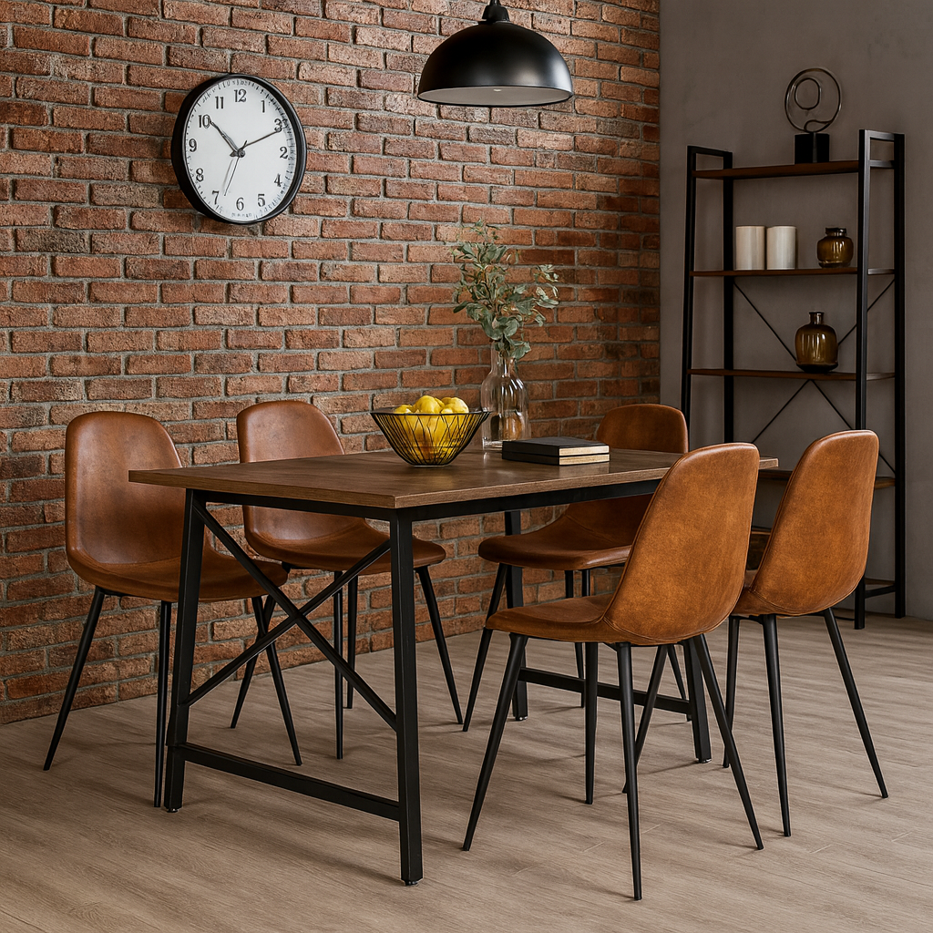 Pack 4 Sillas Spoon Café Vintage - Ecocuero Metal