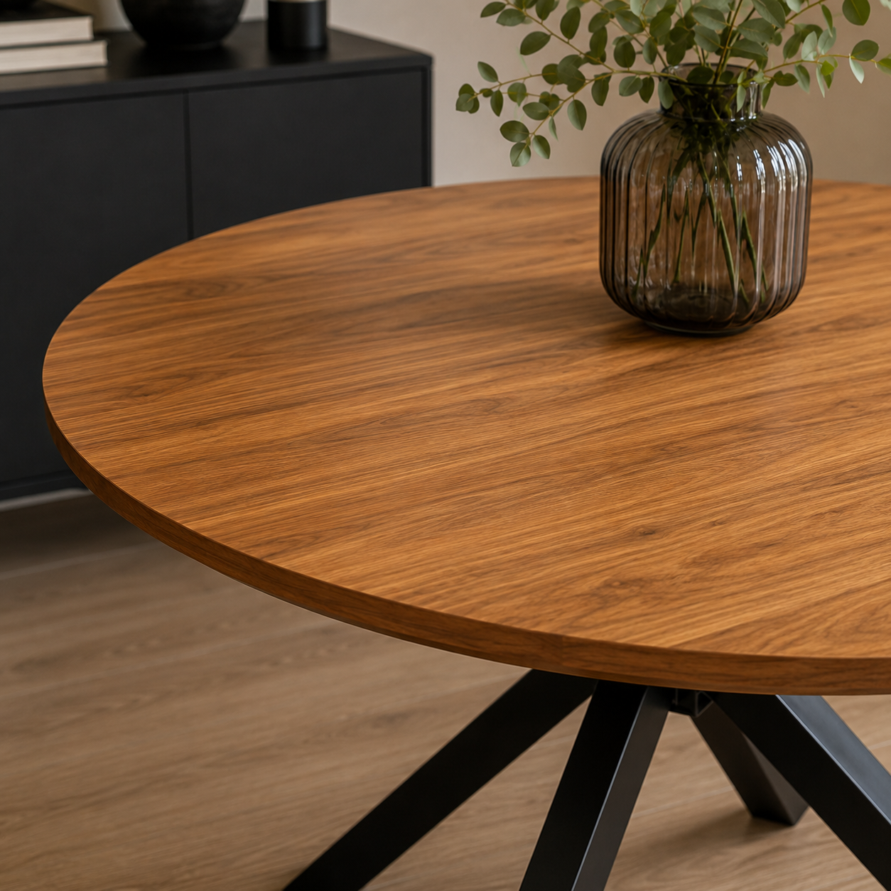 Comedor 4 Sillas Capitone Vintage + Mesa XWood Rustic Madera 100 Cm