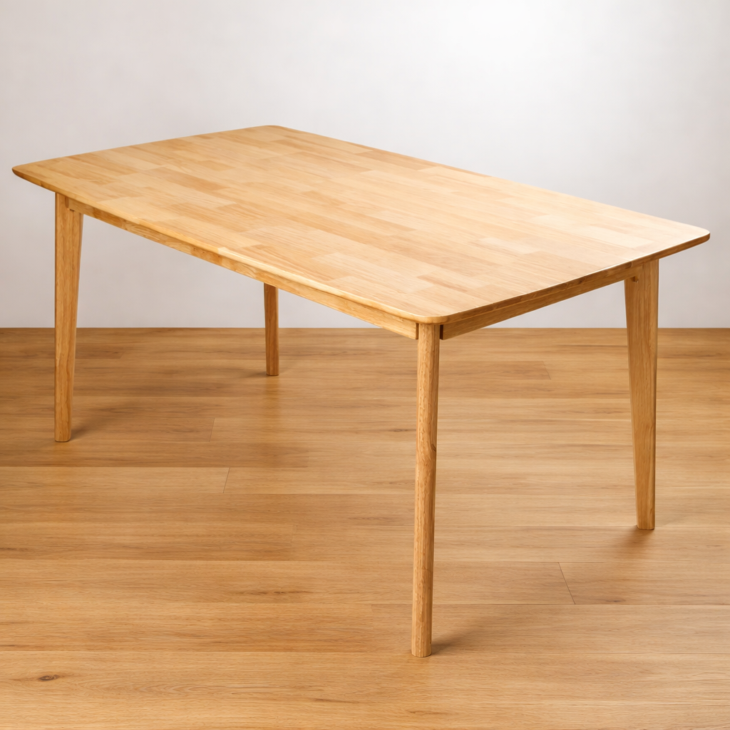 Comedor Mesa Vema Wood 160x80 + 4 Sillas Fresno Madera