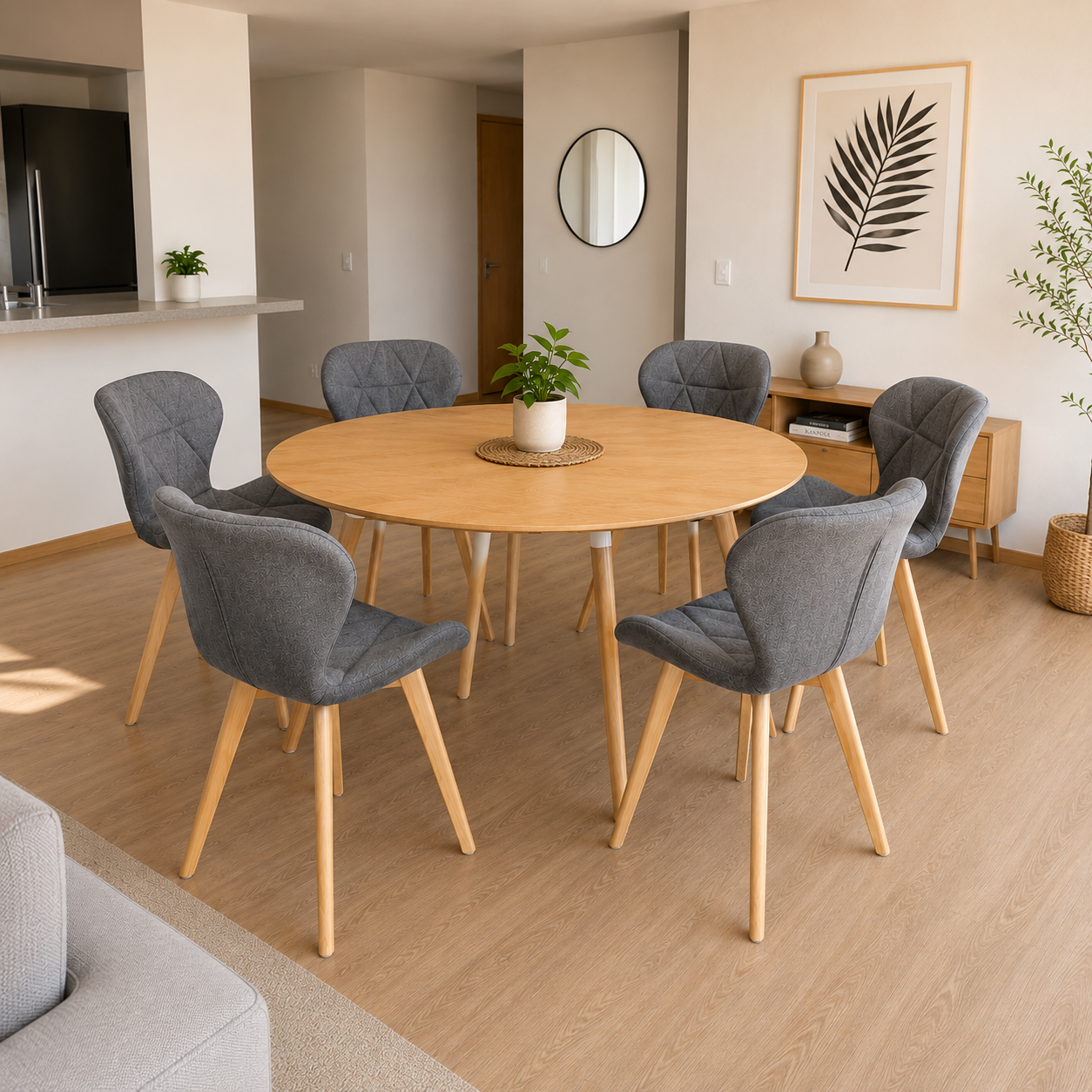 Mesa de Comedor Eames Basic Wood 120 Cm - 4 a 6 personas