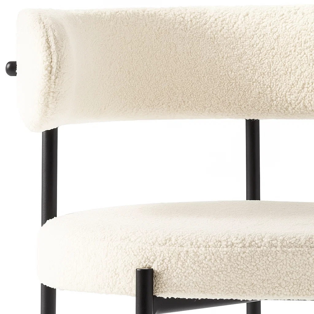 Silla Teddy Corderito - Base Metal