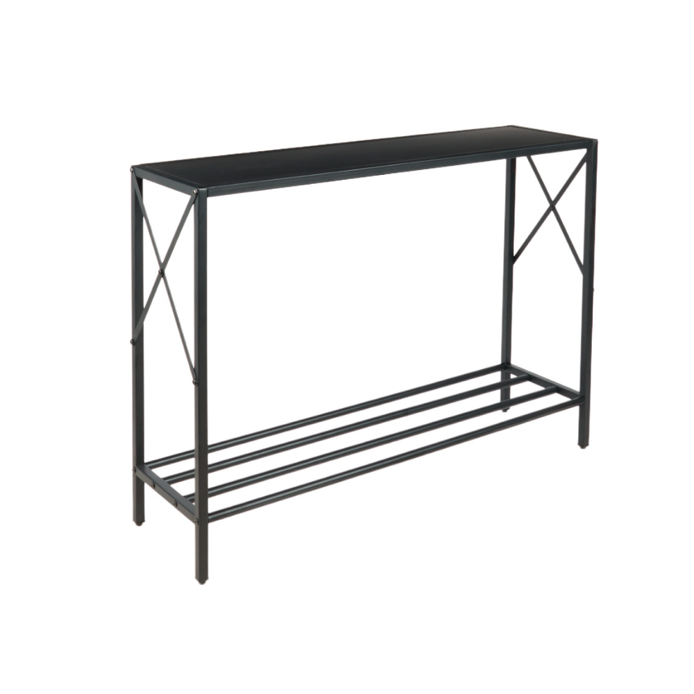 Arrimo Cross Black - MDF Metal Negro