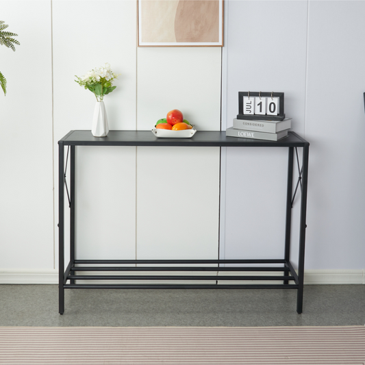 Arrimo Cross Black - MDF Metal Negro