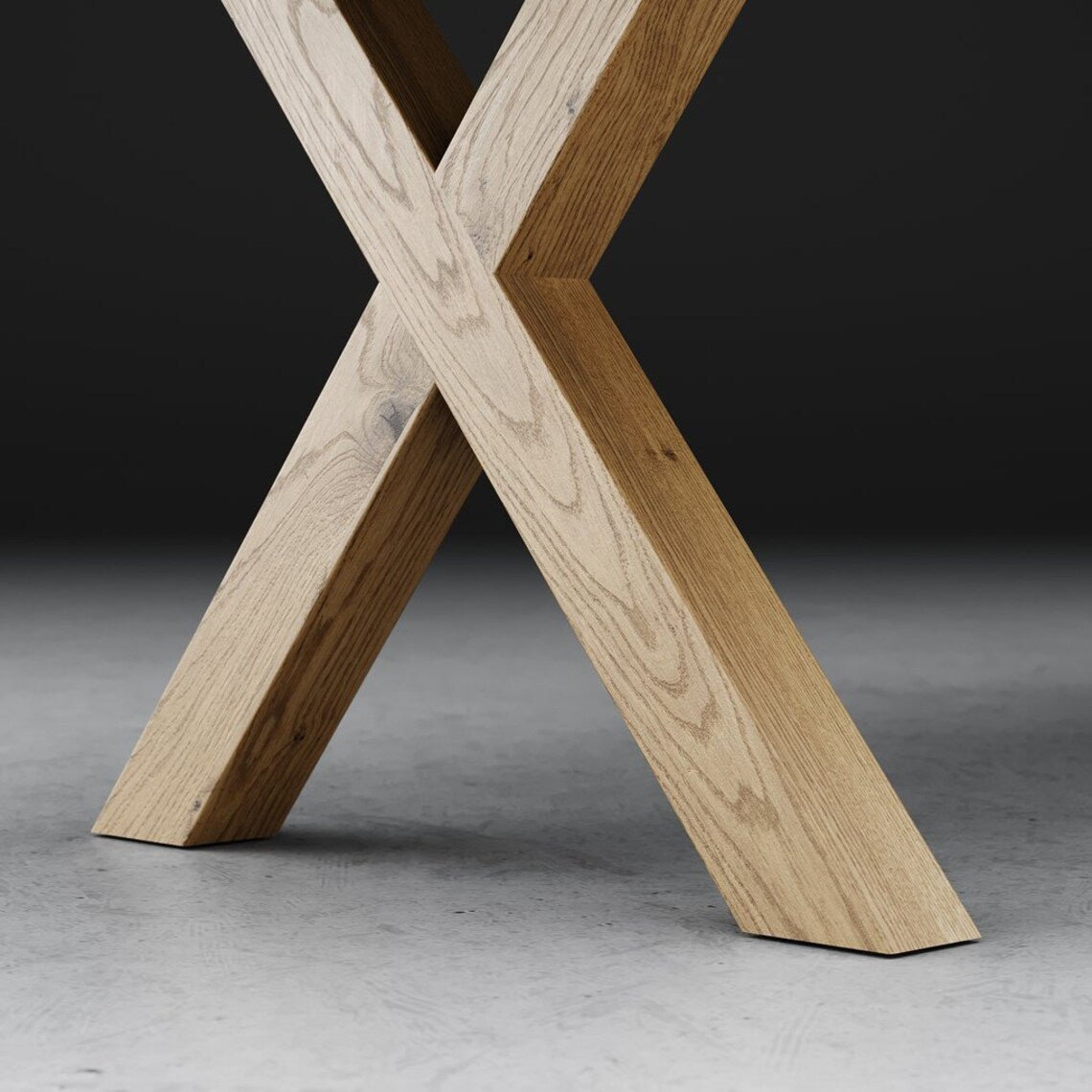 Mesa de Comedor XWood Rustic - Madera Natural Acero 160x90