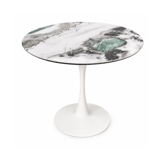 Mesa Tulip Stone Blanca - Piedra Sintetizada 100 Cm