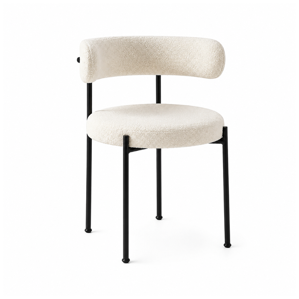 Silla Teddy Corderito - Base Metal