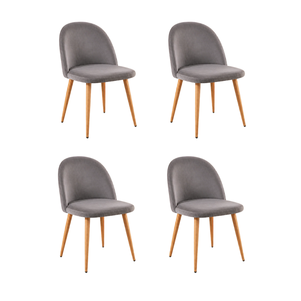 Pack 4 Sillas Nordic Bread Gris
