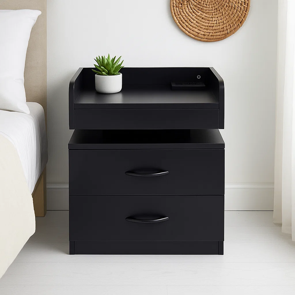 Velador Pixel Doble - Negro MDF