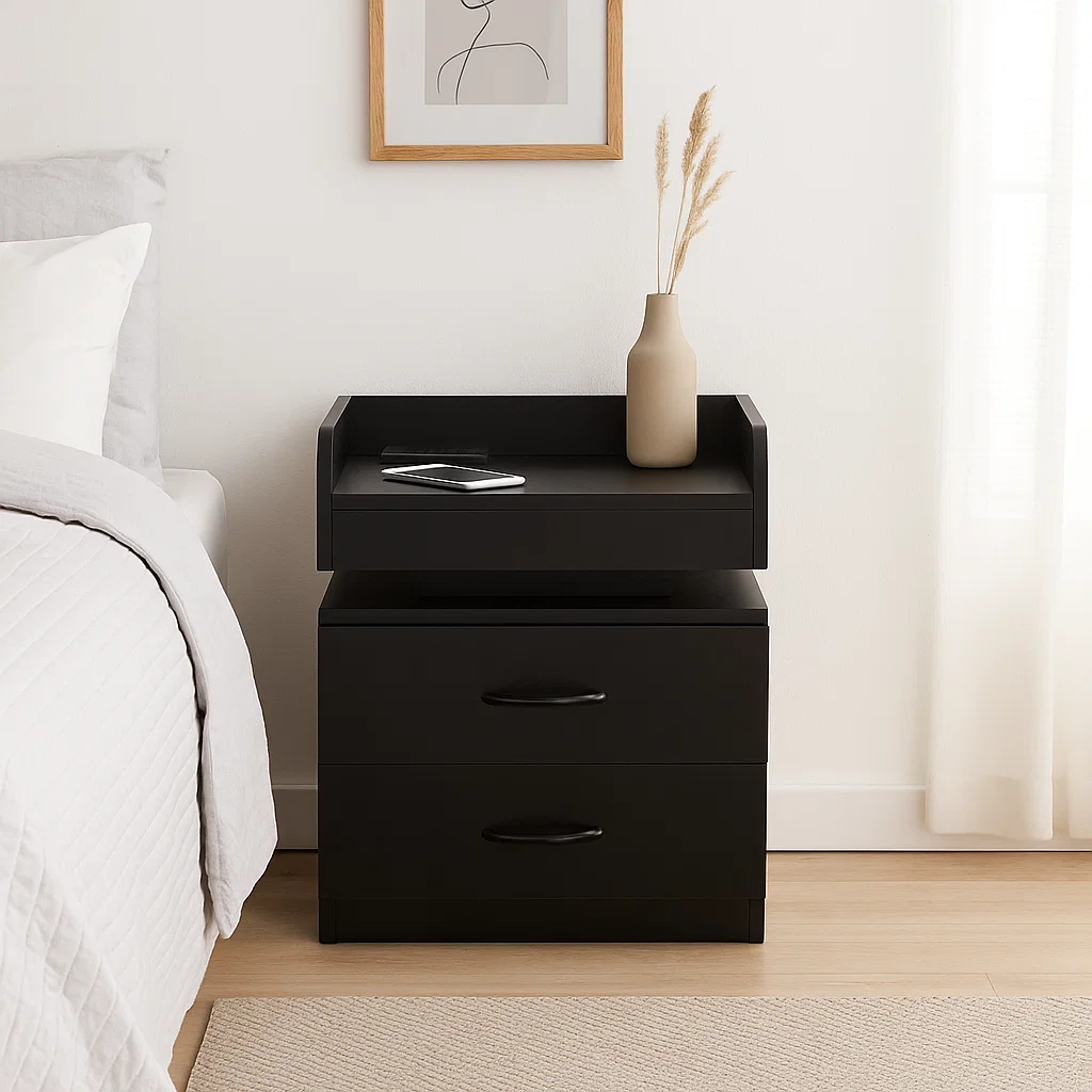 Velador Pixel Doble - Negro MDF