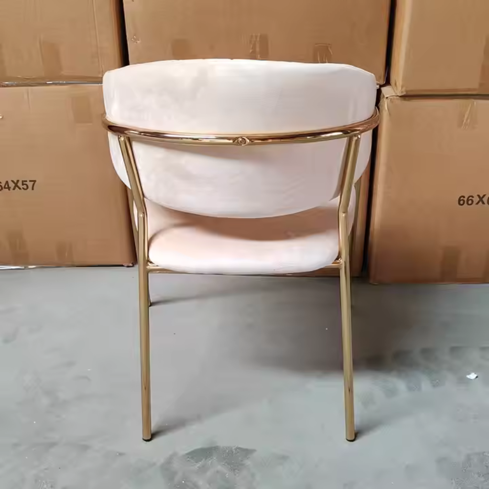 Silla Sitial Glam Velvet Max - Terciopelo Metal Dorado